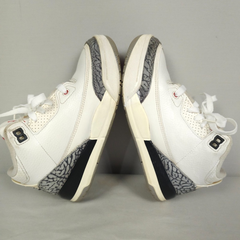 Nike Air Jordan 3 Retro Youth GS Size 1.5Y White Cement Reimagined - Picture 5 of 16
